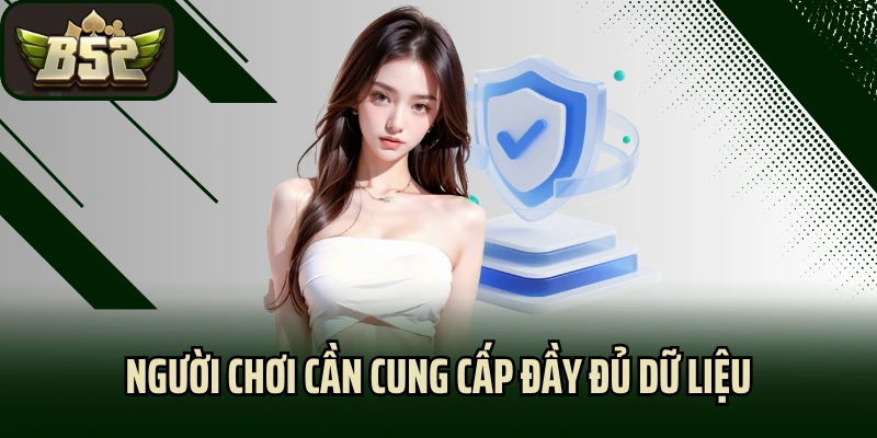 Người chơi cần cung cấp đầy đủ dữ liệu